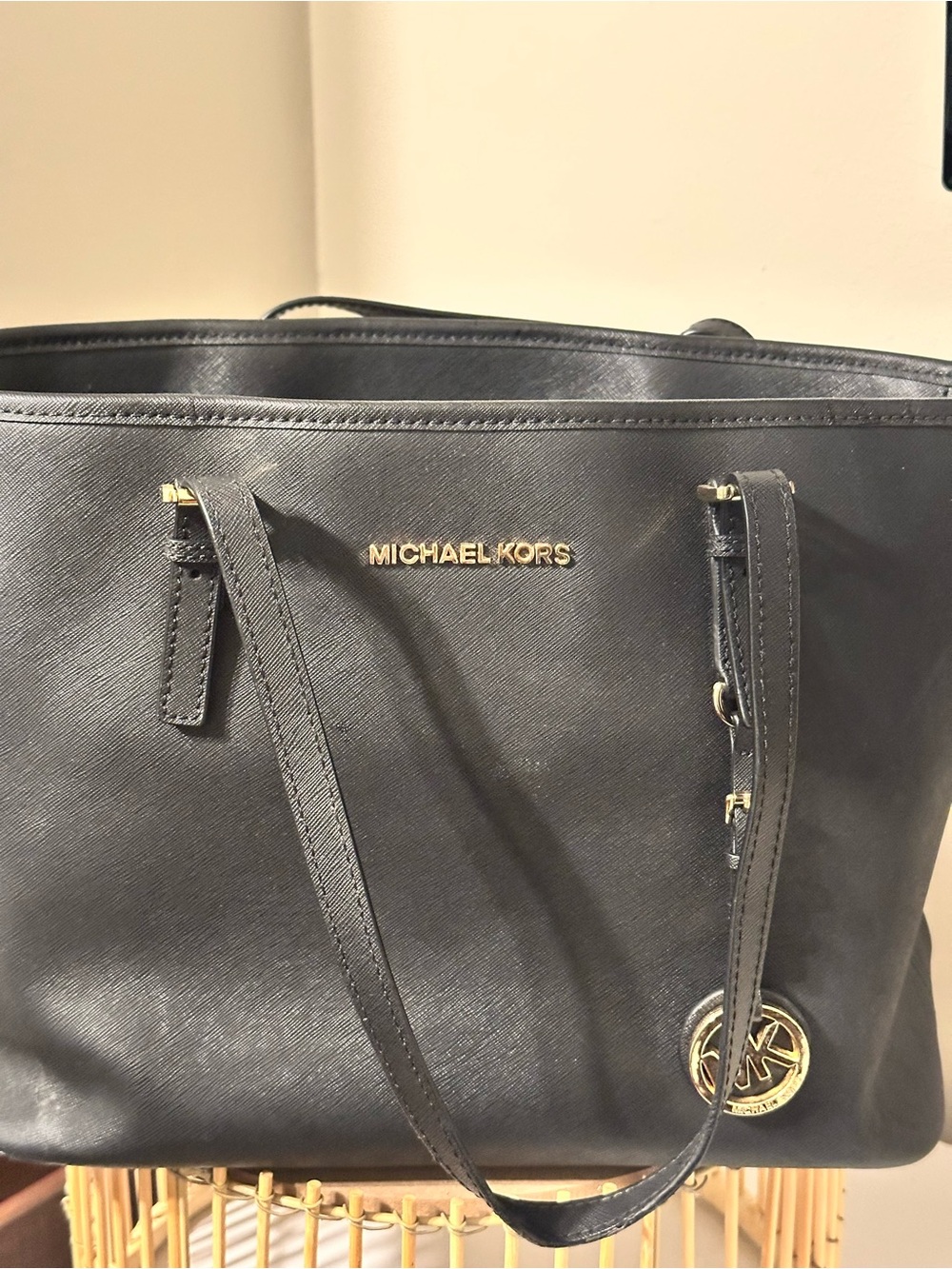 Michael Kors Jet Set Travel TZ Tote Black NWT